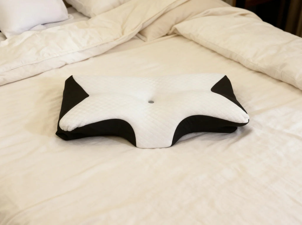 Almohada cervical de espuma viscoelástica para el dolor de cuello, ayuda a dormir, almohadas ortopédicas ergonómicas de contorno 2 en 1 que no se colapsan