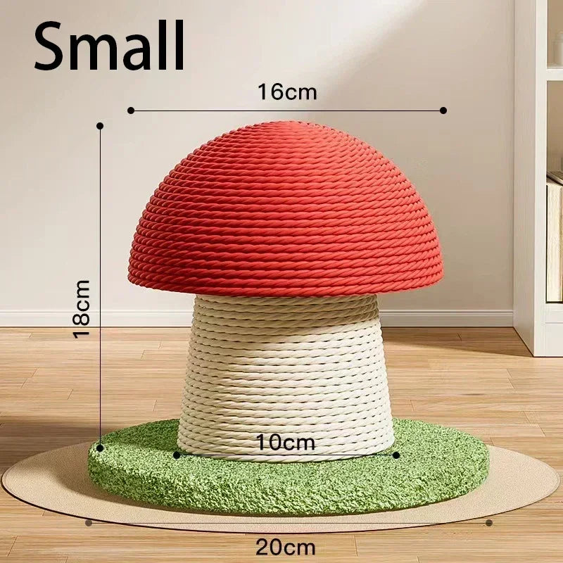 Bonito rascador para gatos, gatitos trepadores, diseño de seta, protege los muebles, divertido juguete para gatos, tabla rascadora de sisal duradero