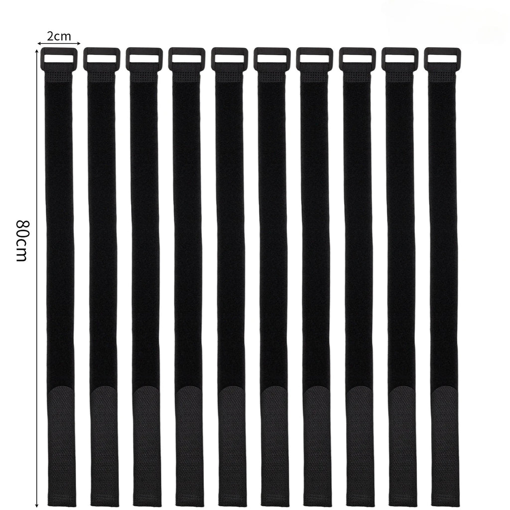 Reusable Hook & Loop Cable Ties - Adjustable Nylon Wire Fastener Straps for Securing Cord Management, Organizer DIY Cinch Straps
