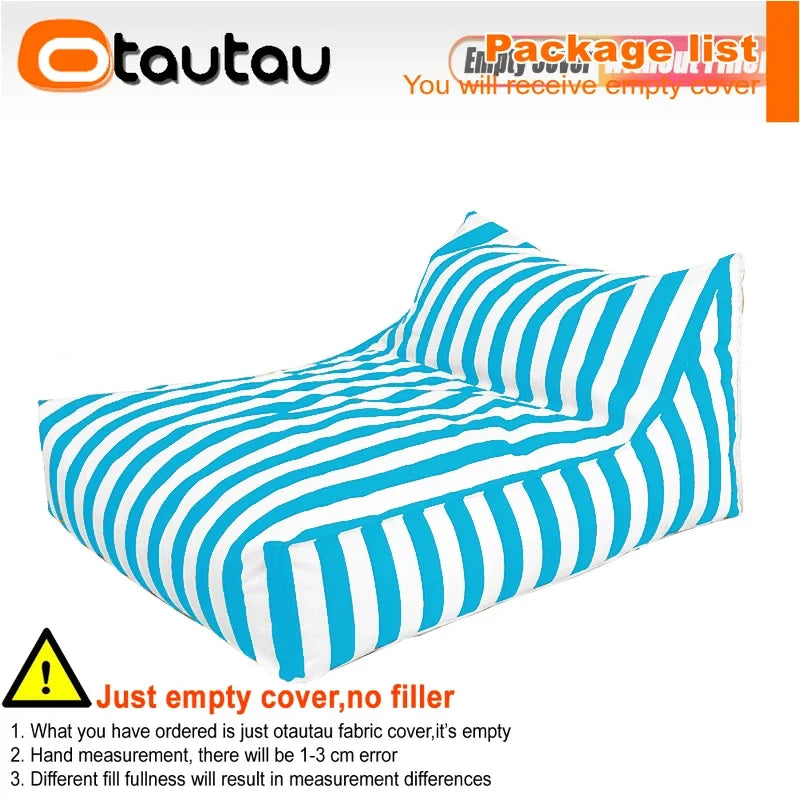 OTAUTAU Funda Impermeable Oxford para Puf Exterior, Tumbona Flotante SF343【¡No Incluye Relleno! ¡Necesita Comprar el Relleno por Separado!】