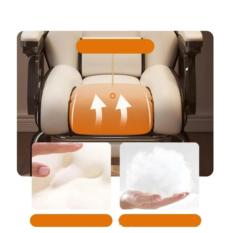 Silla de ordenador Silla Gamer Cómoda Ergonómica Silla con forma de arco Silla para oficina sedentaria Sillas para reuniones de dormitorio Taburete de escritorio para el hogar