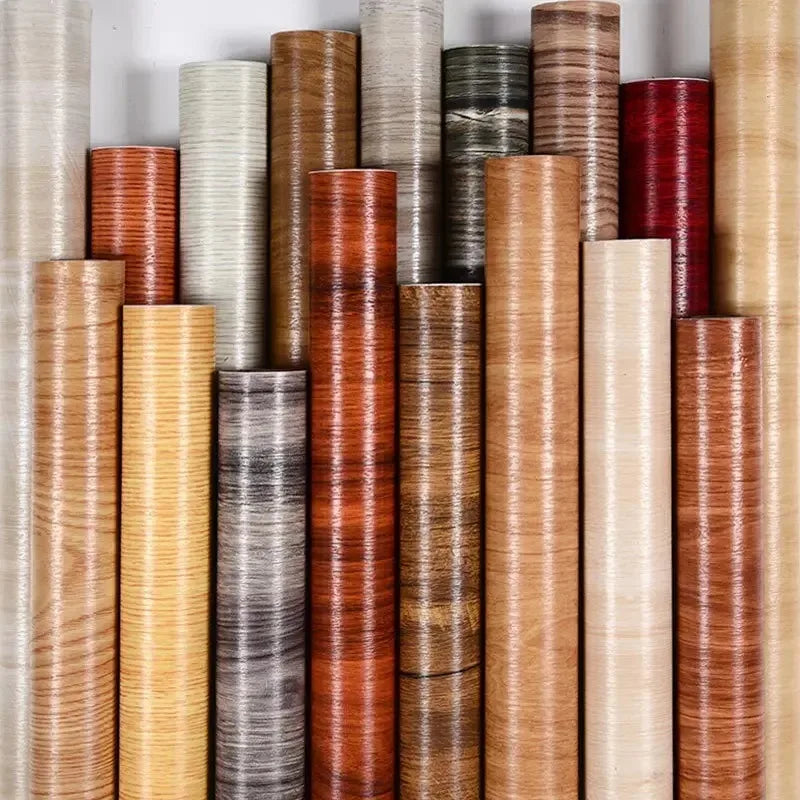 Pegatinas de grano de madera engrosado de 40 cm, impermeables, autoadhesivas, de PVC, para armario, escritorio, muebles modernos, papel tapiz decorativo