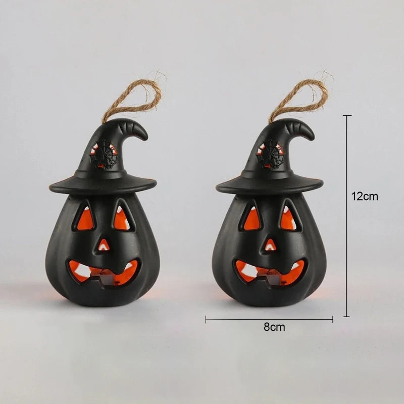 Side Pumpkin Skull Night Light Lamp Double Changing LED Night Light Room Decor Table Desk Lamps Halloween Gifts for Kids Boys