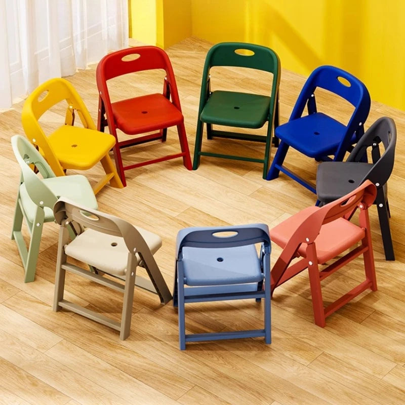 Silla para niños, asiento para bebés pequeños, respaldo plegable, taburete engrosado antideslizante, resistente y portátil, guardería, jardín de infancia, hogar