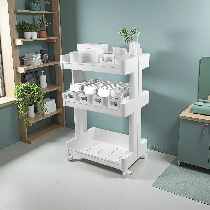 Almacenamiento de Peluquería Carrito Estético Profesional con Ruedas Bandeja de Salón de Belleza Equipo de Salón Mobiliario Comercial