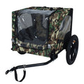 Dog Bike Trailer Pet Cart for Bicycle Easy Folding Quick Release Wheels Non-Slip Floor Internal Leash Small Medium Pets