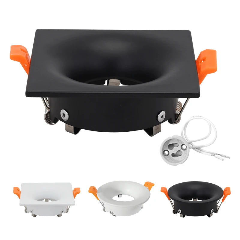 Oferta caliente 2022 Módulo LED MR16 Antideslumbrante Foco LED Empotrable de aluminio redondo cuadrado GU10 Marco LED Downlight