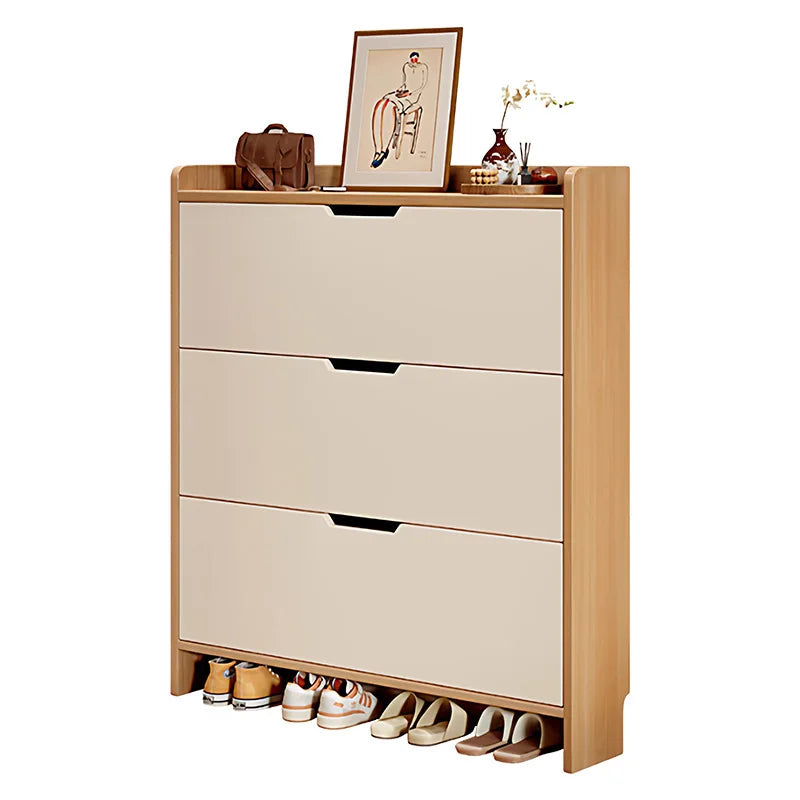 Zapatero de madera maciza ultraplano abatible, para el hogar, puerta de entrada, mueble de almacenamiento para vestíbulo, zapatero de pared estilo nuevo