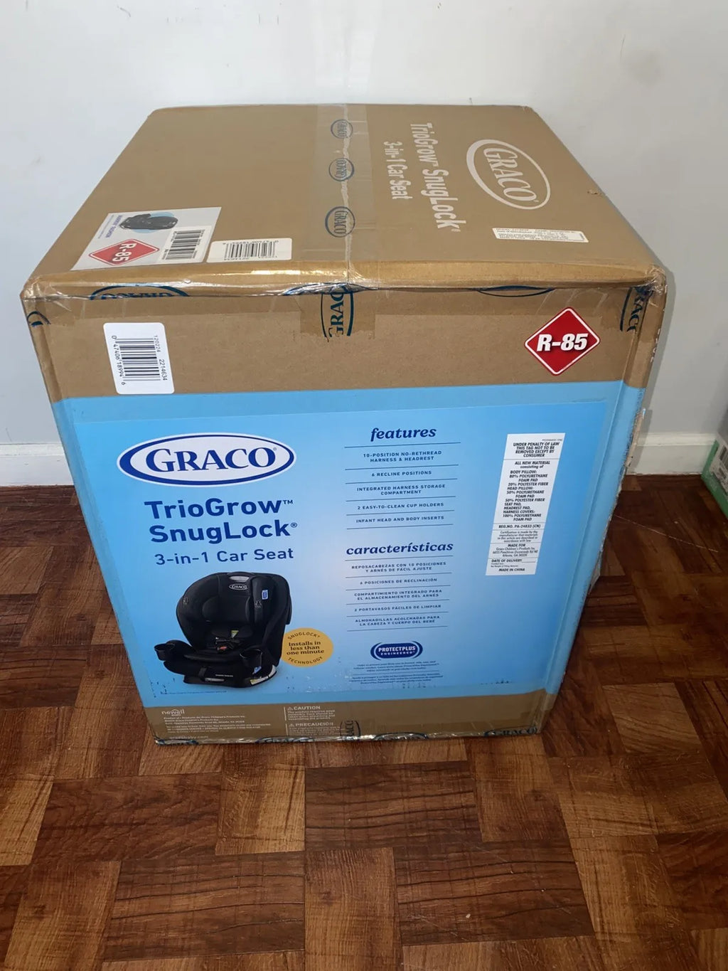 Graco TrioGrow SnugLock Asiento de coche convertible 3 en 1, Warren, Negro