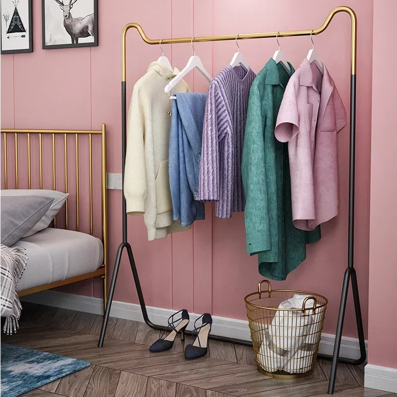 Moderno Perchero Metálico de Pie Perchero Minimalista de Pie Multiusos Perchero de Trajes Funciones Especiales Accesorios de Ropa para Dormitorio