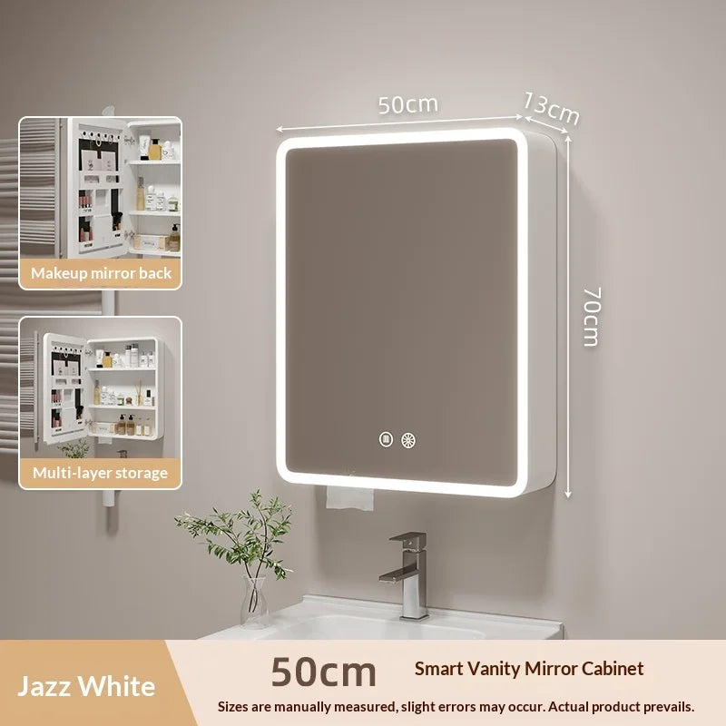 Espejo de baño LED antivaho, sensor táctil, regulable, montado en la pared, espejo de cuerpo entero, espejo de mesa, tocador de maquillaje, muebles, belleza para el hogar