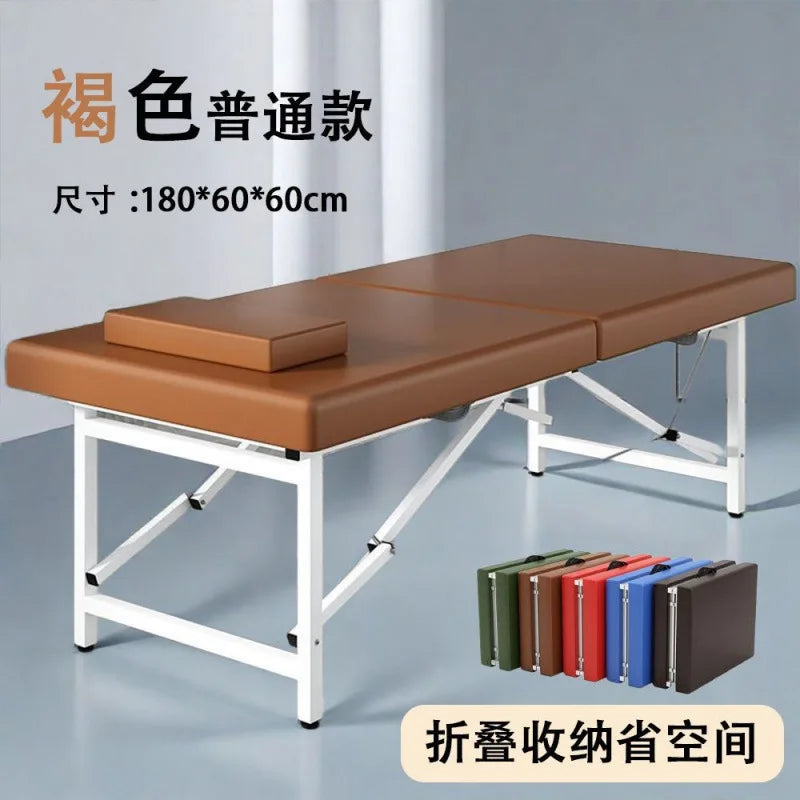 Mesa de Masaje Plegable Portátil, Altura Ajustable, Ligera, Spa Salón Terapia en Casa Cuna Facial Estuche de Transporte Muebles