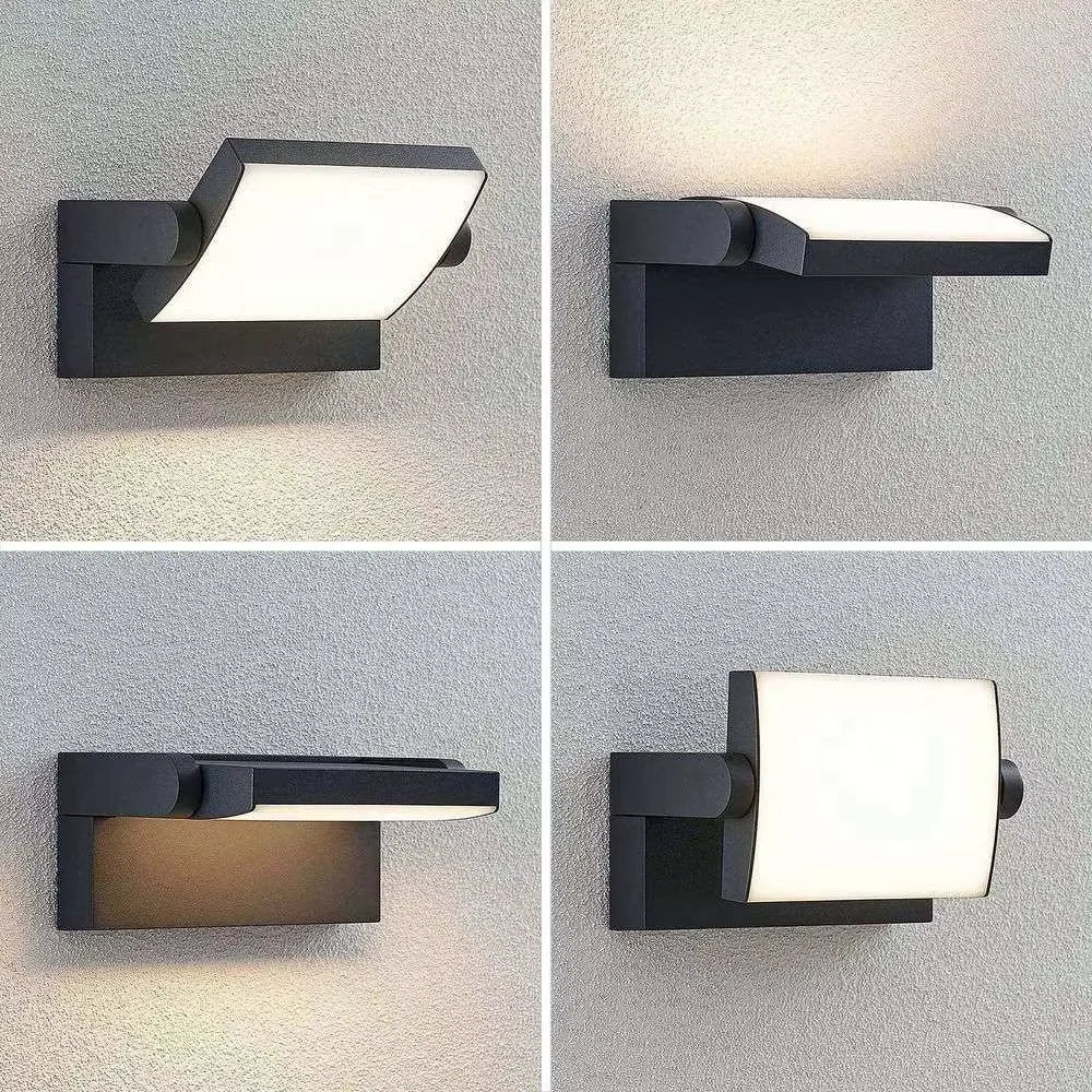 Lámpara de pared exterior impermeable IP65 con sensor de movimiento 18W LED 1500LM aplique de pared, luces para porche, balcón, jardín, iluminación exterior