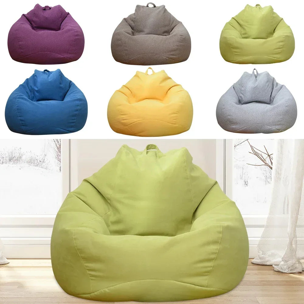 Funda de sofá grande tipo puf OTAUTAU sin relleno, sillón esquinero perezoso, puf, sofá, tiene forro interior de sofá de repuesto a la venta