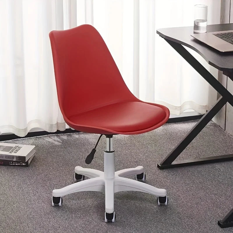 Taburete ergonómico con ruedas con asiento y respaldo más anchos, capacidad de peso de 136,08 kg, silla giratoria 360° para oficina en casa, salón de belleza