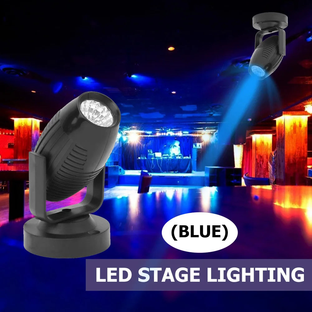Luz LED Disco DJ Colorida Tipo Par Foco Proyector RGB Escenario Fiesta Bar KTV Lámpara de Efecto Decoración Navideña Foco de 360 Grados