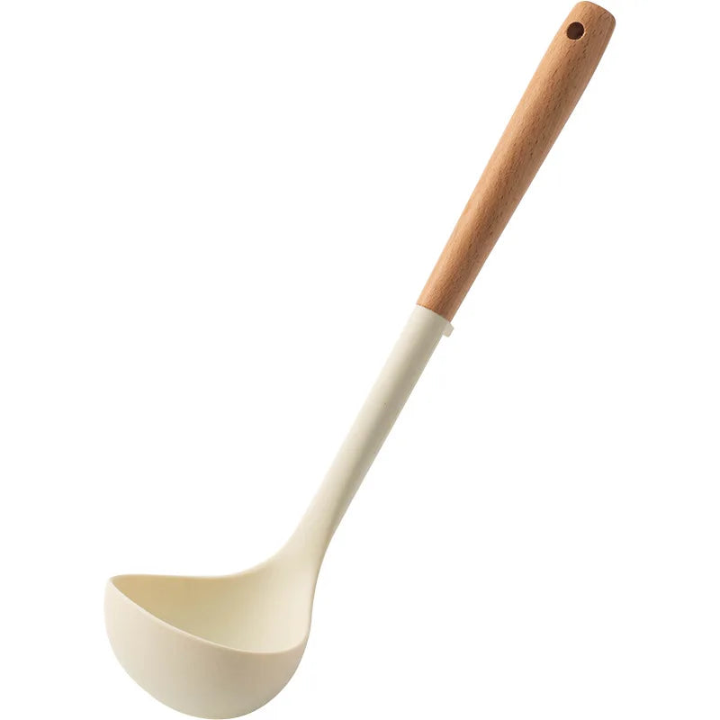 NEW Silicone Spatula Non Stick Pan Wooden Handle Silicone Vegetable Heat-resistant Silicone Cooking Spatula Spoon Kitchen tool