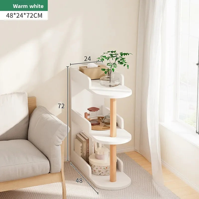 Estante de almacenamiento con clip de cabecera para dormitorio, estante de almacenamiento, librería pequeña, estante de suelo