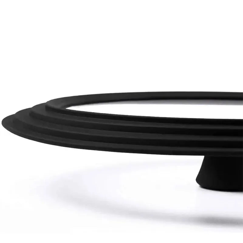 Tapa universal multi-tamaño para ollas, sartenes y utensilios de cocina. Tapa de vidrio templado para sartenes con borde de silicona. Tapa de repuesto para sartén.