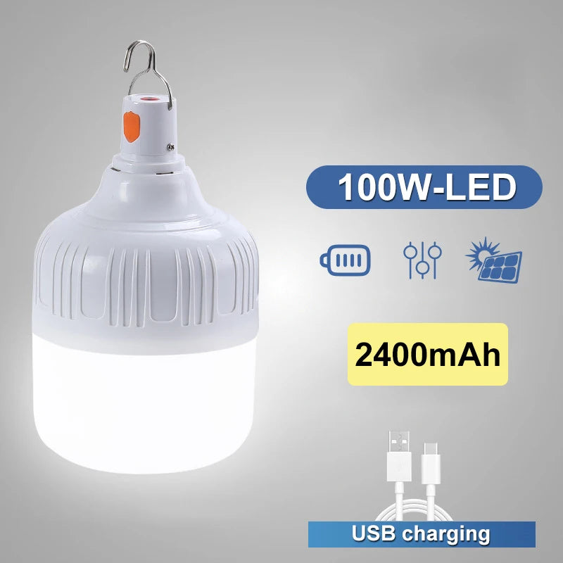 USB Rechargeable Camping Lights Led Light Lantern Portable Emergency Bulb Lamp High Power Tents Lamp Flashlight Equipment Bulb