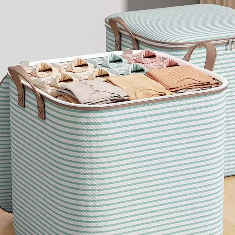 1 unidad Bolsa de almacenamiento de gran capacidad para el hogar Material no tejido Organizador de armario Se puede usar para edredones, ropa, juguetes