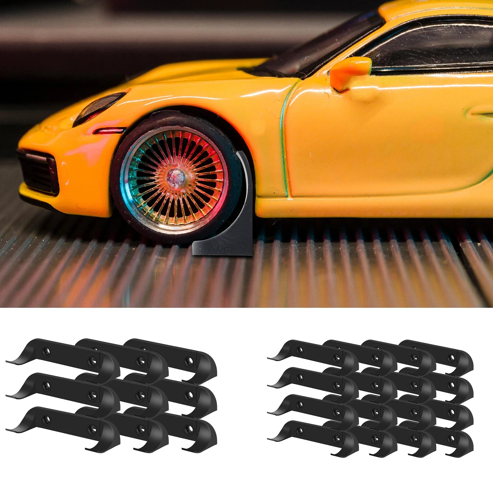 Soporte de pared para exhibir coches de colección, 12/20 unidades, soporte firme para coches de juguete con ruedas en la pared, estante de exhibición para maquetas de coches Lego