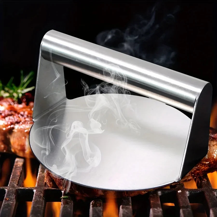 Prensa de Acero Inoxidable para Smash Burger, Machacador de Carne para Hamburguesas, Molde Circular para Prensado de Carne para Embutidos, Accesorios de Cocina
