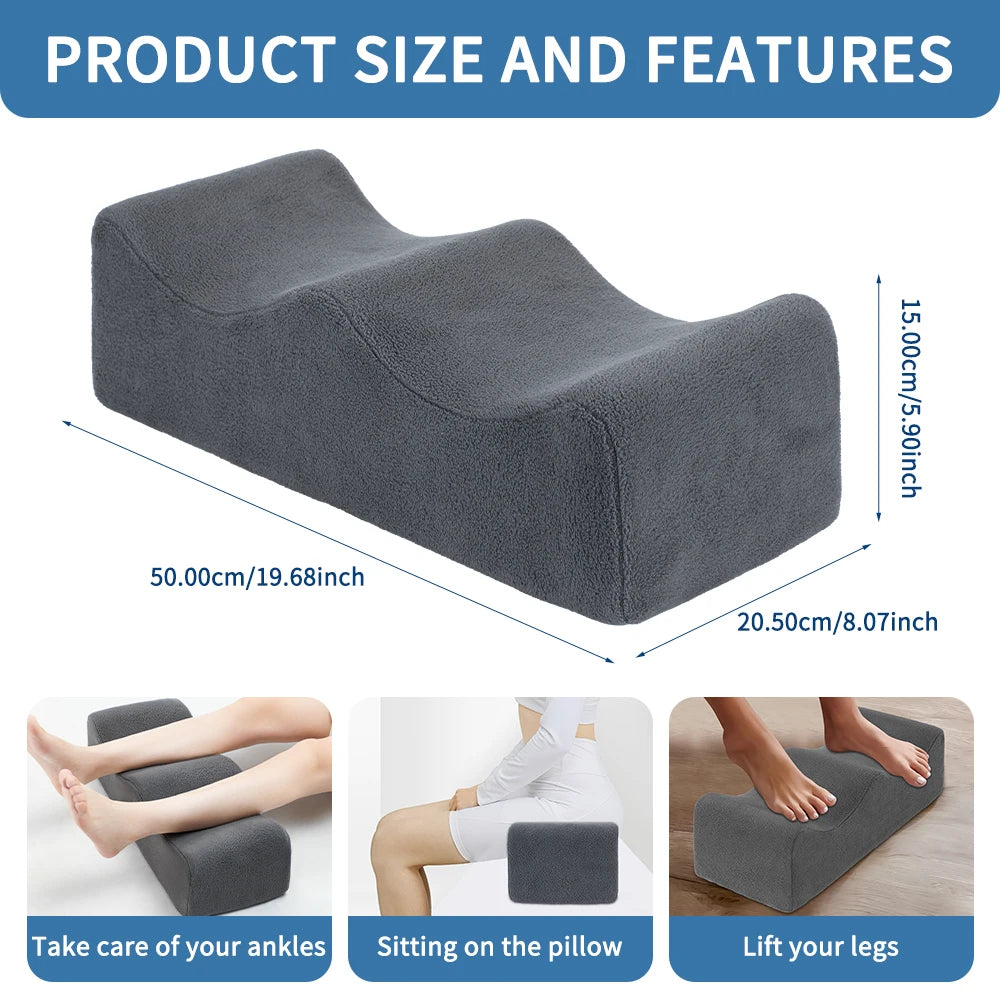 Almohadas de Piernas, Cojín de Piernas para Aliviar el Dolor de Cintura, Elevador de Piernas para Dormir para Cama, Sofá, Sillones Reclinables, Parte inferior antideslizante y dos bandas fijas