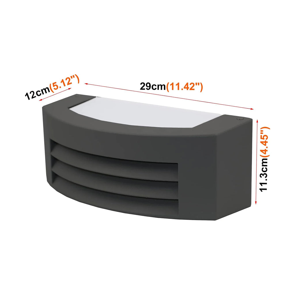 Apliques de pared de aluminio negro para exteriores, base E27, impermeables IP54, para balcón, patio, porche, pasillo e iluminación de pasillo