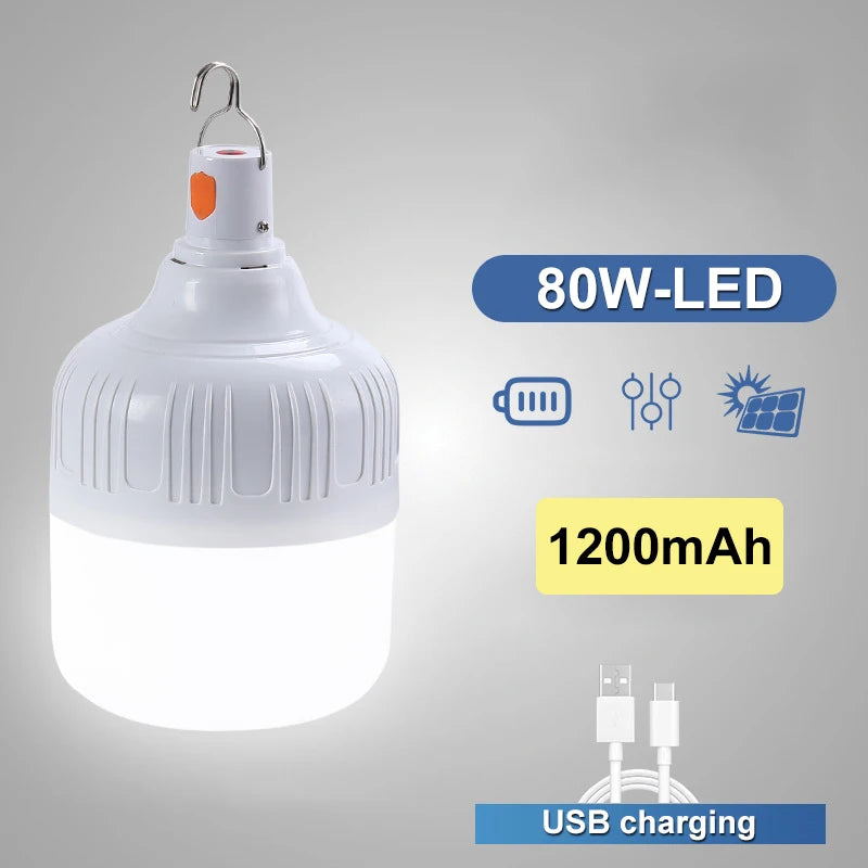 USB Rechargeable Camping Lights Led Light Lantern Portable Emergency Bulb Lamp High Power Tents Lamp Flashlight Equipment Bulb
