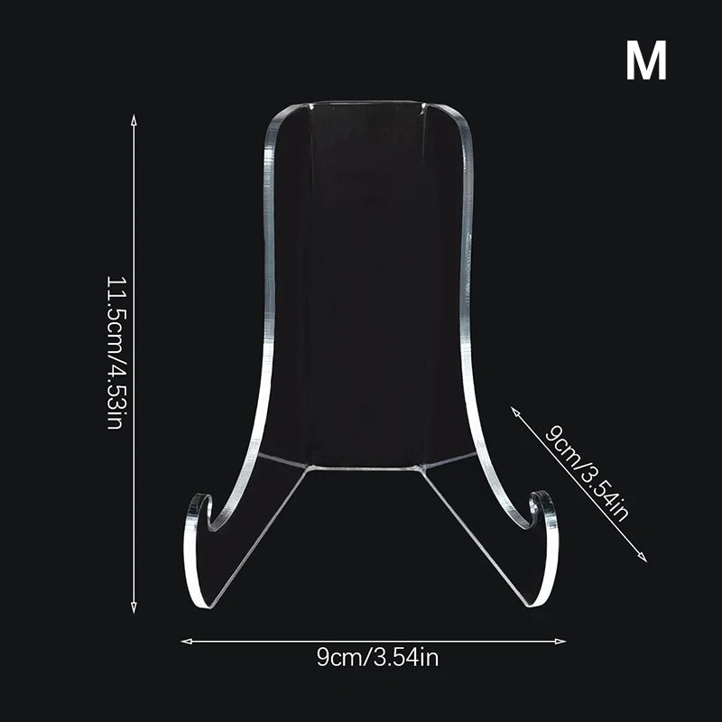 Clear Acrylic Plate Stand Countertop Tea Brick Book Magazine Painting Collection Artwork Display Holder Plates Bowls Rack Easel