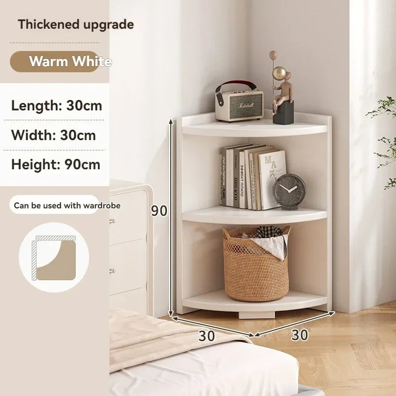 Mueble esquinero de almacenamiento para el hogar, recibidor sencillo, perchero, vitrina esquinera de pared, estantería de pie, mesita de noche