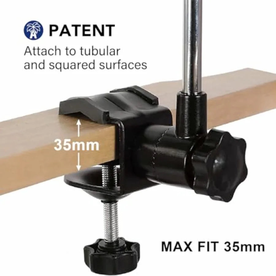 Sombrilla XL para Silla con Abrazadera Universal Ajustable de 47 Pulgadas y Giro de 360 Grados UPF 50+ Portátil para Sujetar en Sillas de Camping o Playa