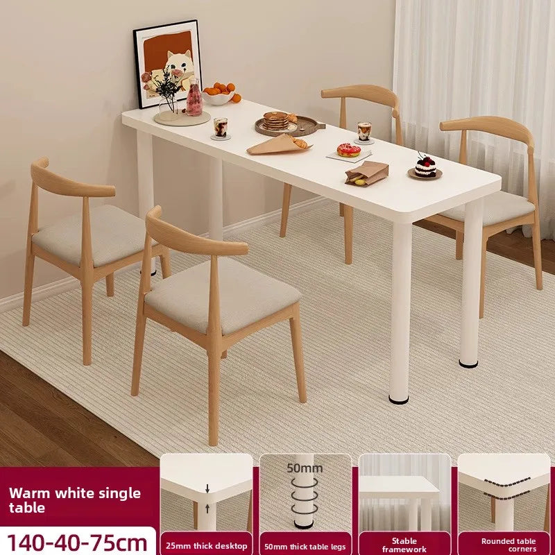 Mesa de comedor Hogar apartamento pequeño Puesto portátil exterior Mesa cuadrada para comer