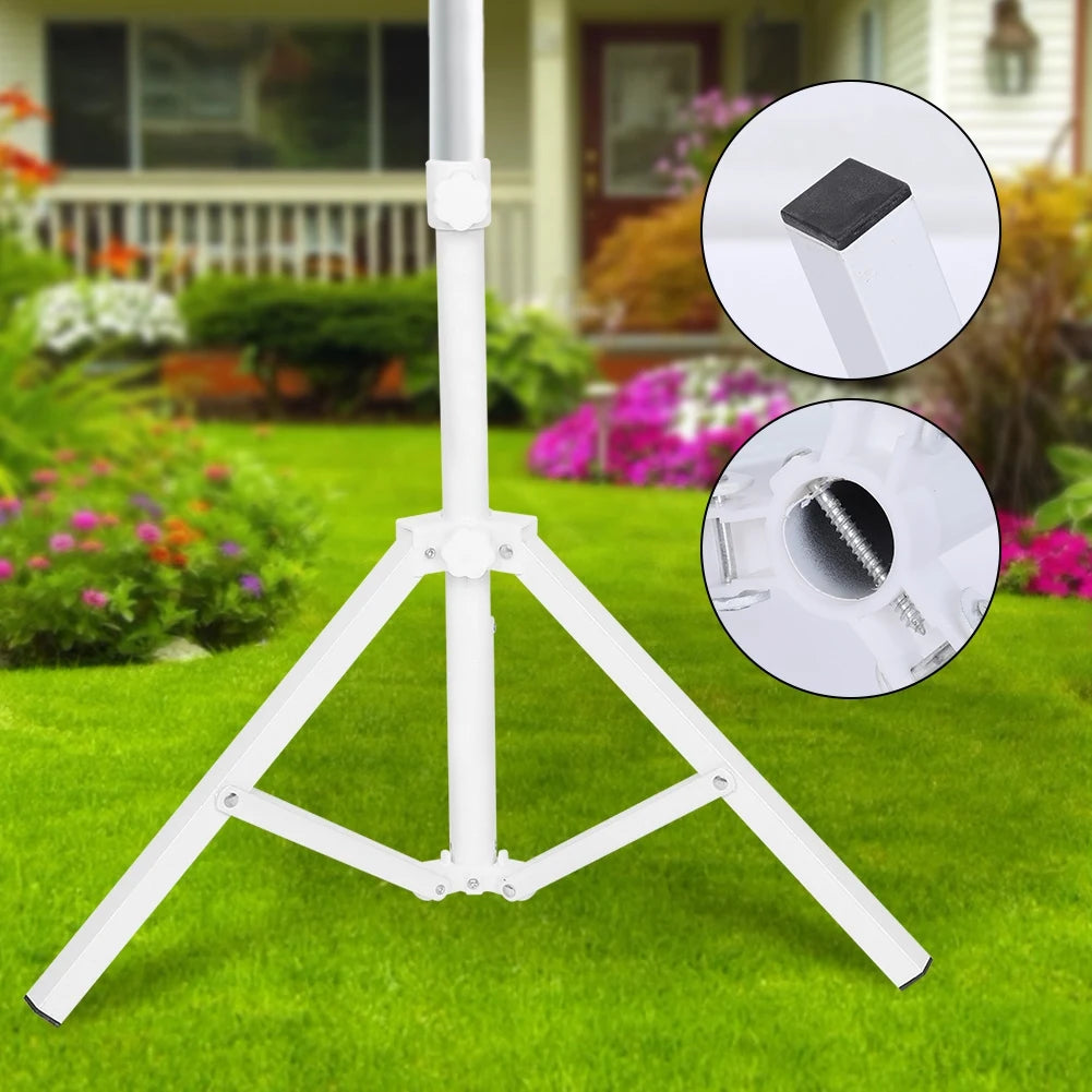 Soporte para sombrilla de jardín, trípode de hierro plegable, base de soporte para sombrilla de playa, jardín, camping, pesca