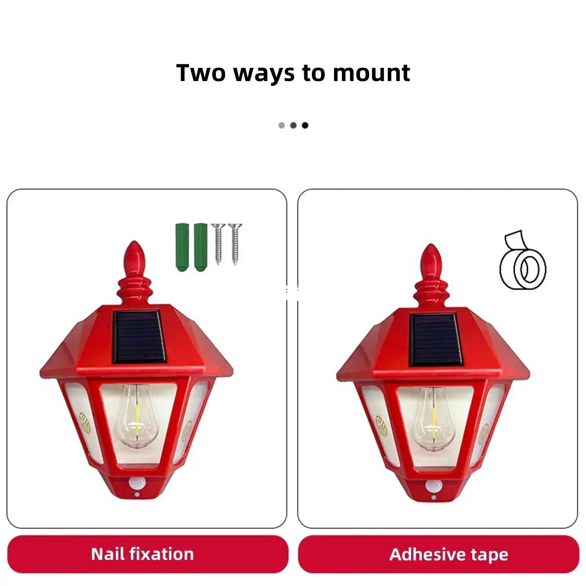 Lámpara LED Solar de Pared Exterior con Sensor de Movimiento Humano, Estilo Retro, Impermeable, para Villa, Jardín, Balcón, Decorativa