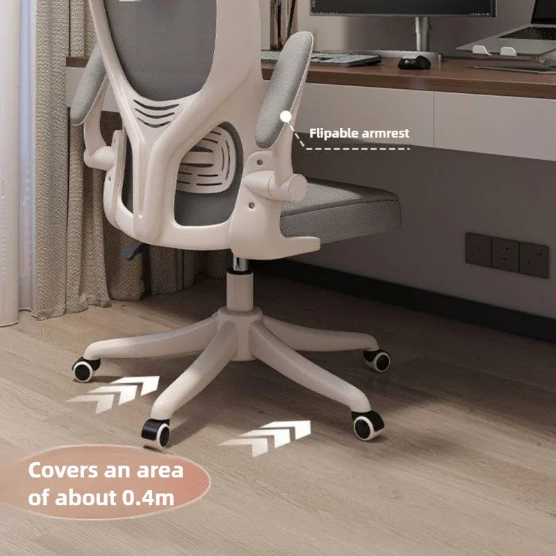 Silla de ordenador con respaldo cómoda para estar sentado mucho tiempo, silla de oficina con respaldo para el hogar, silla ergonómica giratoria para dormitorio