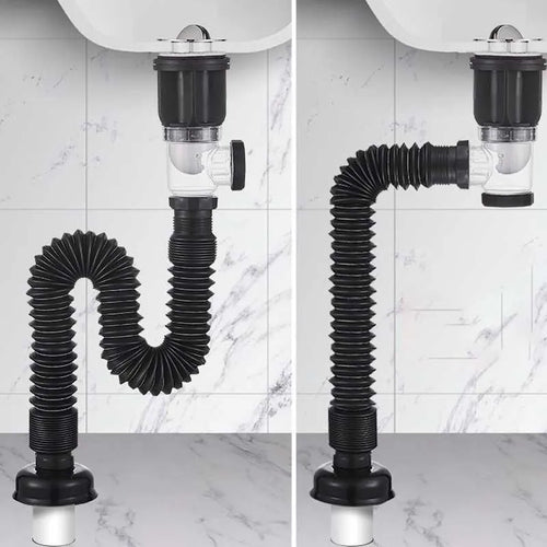 1-3 piezas de tubo de drenaje universal multifuncional para lavabo, tubo de drenaje para lavabo, tubo de extensión de drenaje de cocina no adhesivo