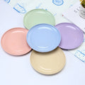 5 PCS Nordic Wheat Straw Plate Fruit Plate Vegetable Plate Plastic Bone Spitting Plate Dry Fruit Plate Tableware Large Plate