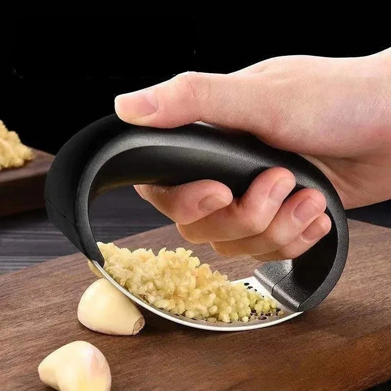 Prensa de ajos de acero inoxidable, triturador manual de ajos, picador de ajos, herramientas para picar ajos, herramientas para frutas y verduras, accesorios de cocina, utensilios.