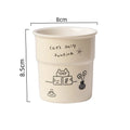 225ml Cat Pattern Coffee Mug Simple Kitten Life Illustration Water Cup Breakfast Milk Cup Home Office Afternoon Tea Cup Gift Mug