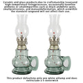 1/2 Pcs Retro Windproof Glass Lamp Mini Kerosene Oil Lamps with Handle for Indoor Use Emergency Lighting Christmas Wedding Decor