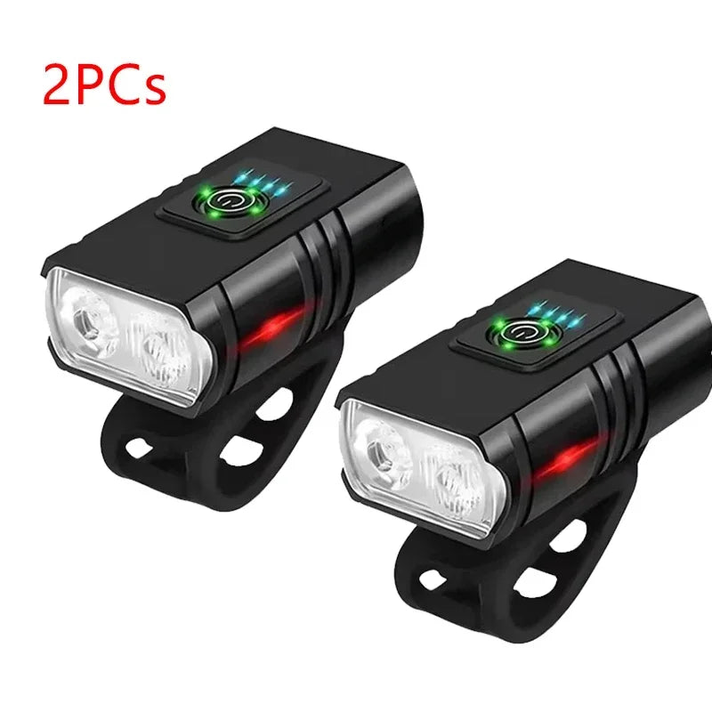 Luz Delantera LED T6 Brillante para Bicicleta USB Recargable MTB Lámpara de Bicicleta de Montaña 1000LM Linterna de Ciclismo para Patinete