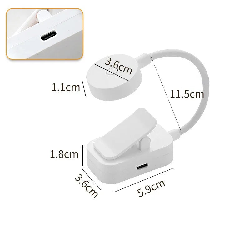 Lámpara LED Portátil para Libros Lámparas de Mesa Pequeñas de Lectura Protección Ocular 3 Colores Dormitorio Estudio Mesilla de Noche Estudiante Clip de Luz Nocturna para Libros