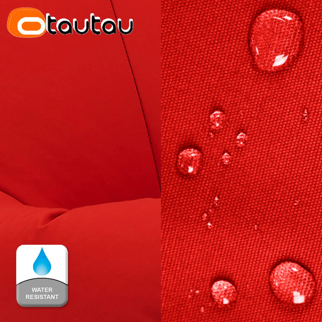 OTAUTAU Funda de puf impermeable para exteriores sin relleno, jardín, playa, piscina, puf flotante, silla Oxford para niños y adultos