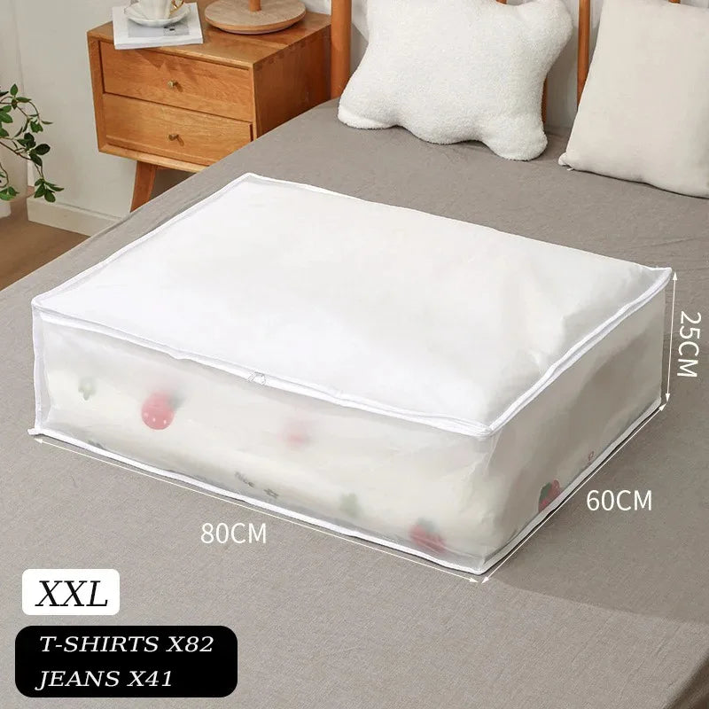 Bolsa de almacenamiento para debajo de la cama, bolsa plegable para edredones, caja de almacenamiento para ropa de armario, organizador a prueba de polvo, bolsa de almacenamiento de edredones de gran capacidad