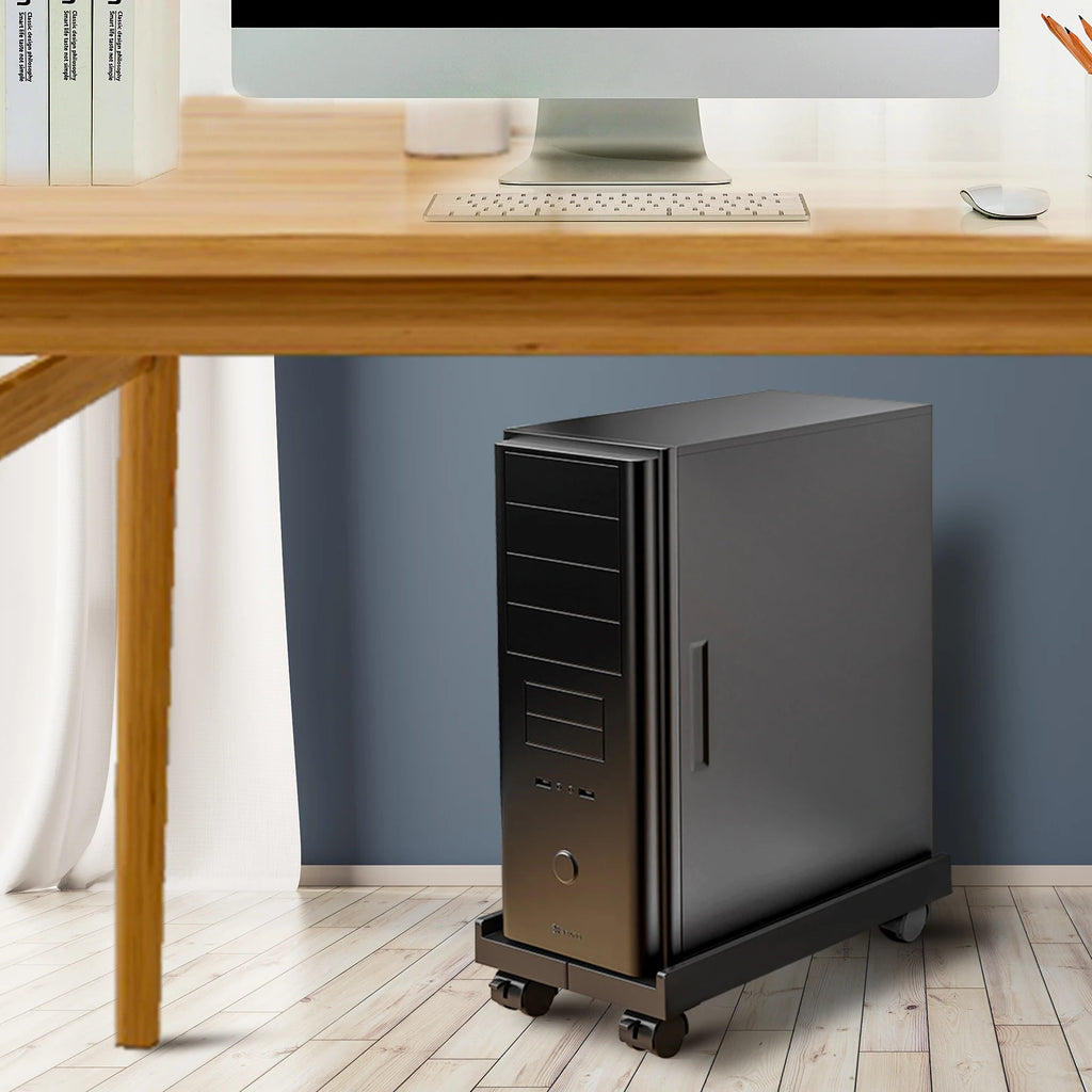 Soporte Móvil Ajustable para Torre de PC con Ruedas, Soporte para CPU debajo del Escritorio, Soporte Estable Ajustable para Host de Computadora para Oficina en Casa