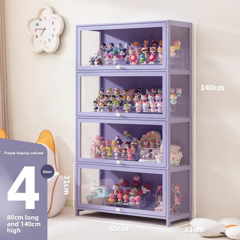 Caja de almacenamiento de figuras, estante de exhibición, caja de almacenamiento a prueba de polvo para bloques de construcción, vitrina para muñecas y figuras