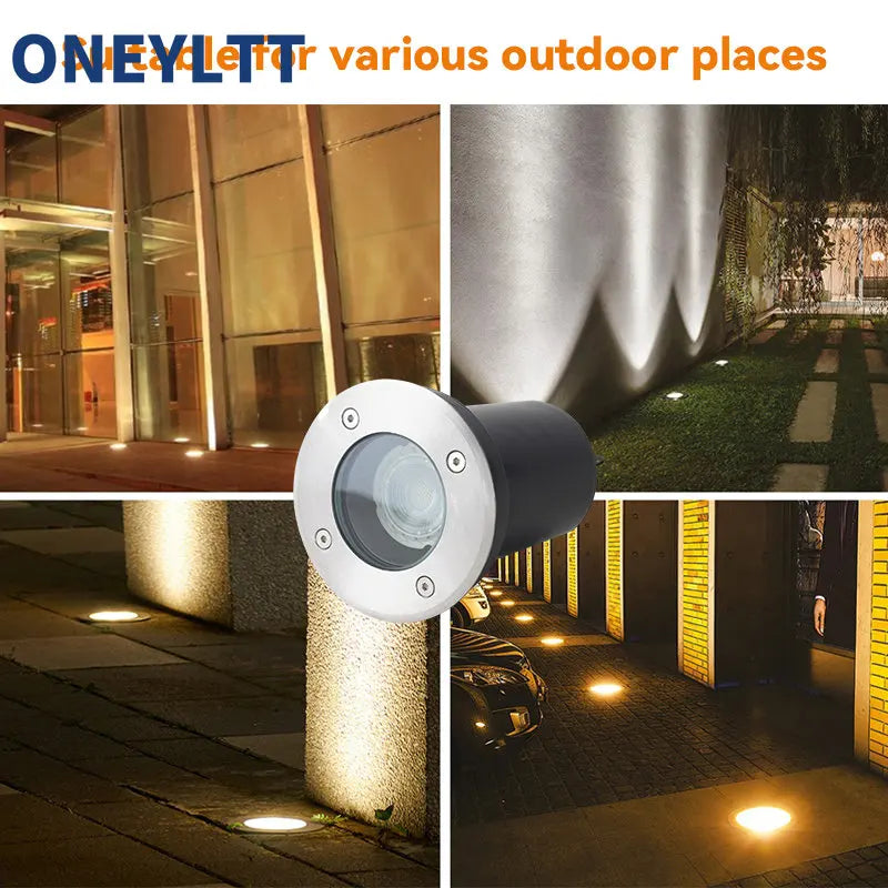 Foco LED empotrable para suelo 12V 85-265V Luces enterradas GU10 MR16 Foco empotrable exterior impermeable Lámparas de suelo subterráneas
