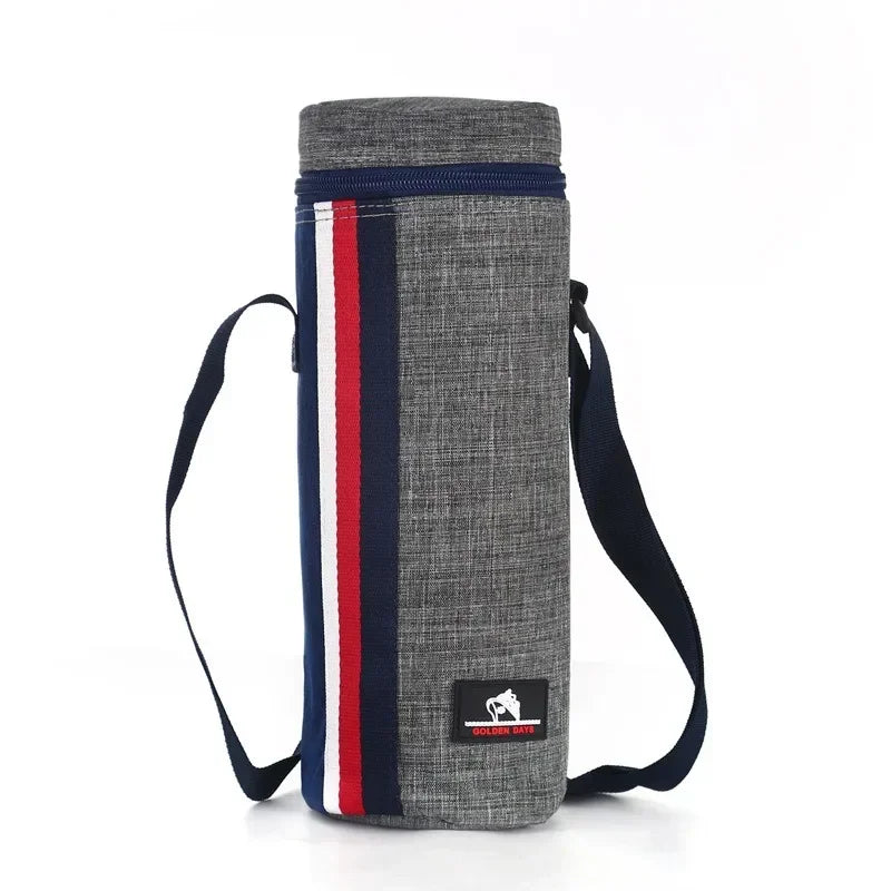 Bolsa Térmica Portátil con Correas de Transporte, Funda Aislante de Tela Oxford, Película de Aluminio, para Viajes, Camping, Mantiene las Bebidas Frías/Calientes
